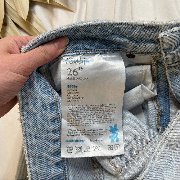 Ksubi Slim Pin Oblivion High Rise or Waisted Frayed Hem Cotton Denim Jeans 26 - Picture 13 of 14